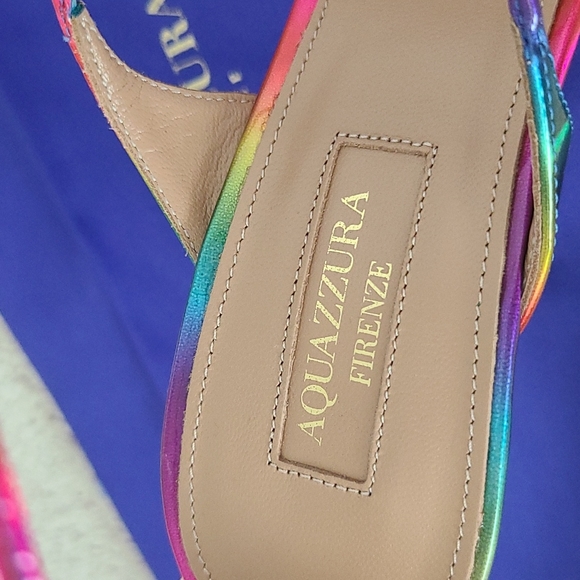 Aquazzura Firenze Minute Sandal Multicolor Heels NEW IN BOX!! - Picture 9 of 10